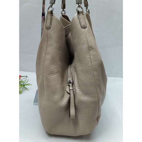 Coach Phoebe Beige Pebbled Leather 3 Compartments Shoulder Bag - Picture 4 of 16